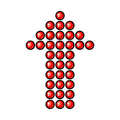 Illustration of abstract graffiti arrow. Cartoon teenage creative image.