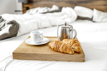 Bed background of free space and home interior 