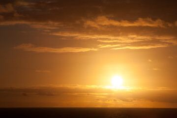 sunset over the sea