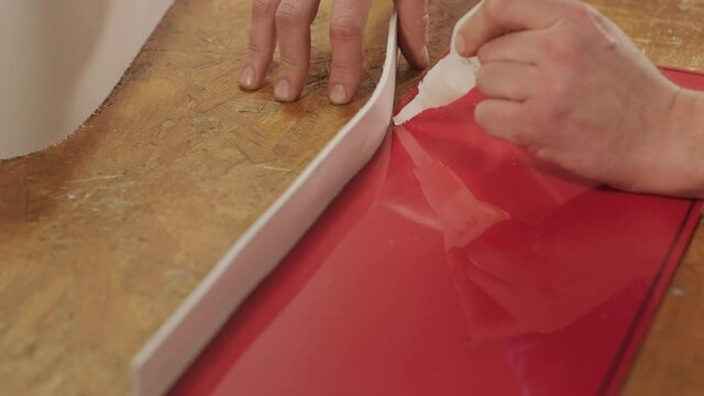 Production of advertising signs in the factory