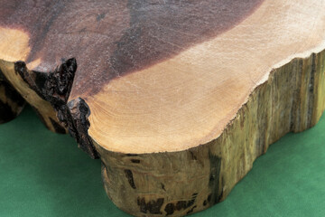 scene of trunk on green leather