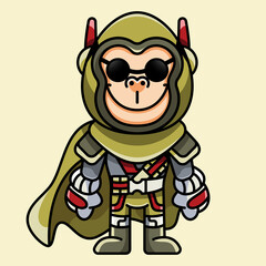 CUTE SUPER HERO GORILLA