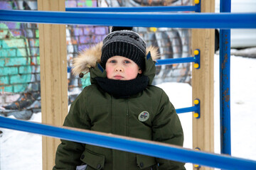 Child playing on playground