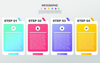 Vector Infographic design with icons. options or steps. process diagram, flow chart, info graph, Infographics for business concept, presentations banner, workflow layout.