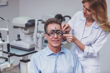 At the ophthalmologist
