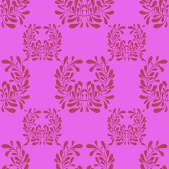 Seamless leaves and branches pattern for fabrics and textiles and cards and linens and wrapping paper