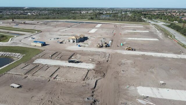 South Florida rental housing development start.  Large swath of cleared land for new singe-family rental homes