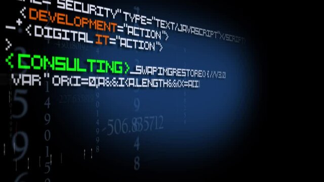 Consultant services consulting expert coding screen words text typing code
