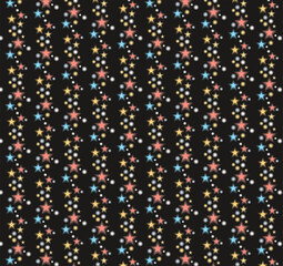 Elegant festive vector background with colorful garlands in the form of balls and stars