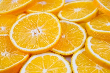 Orange citrus fruit slices. Citrus fruit background