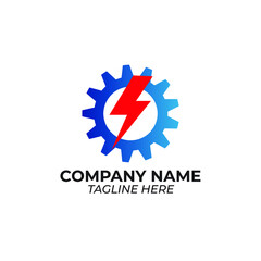 Logo lighting and gear for industrial power 
