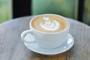 hot cofffee, cappuccino coffee or latte coffee or flat white