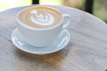 hot cofffee, cappuccino coffee or latte coffee or flat white