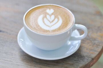 hot cofffee, cappuccino coffee or latte coffee or flat white