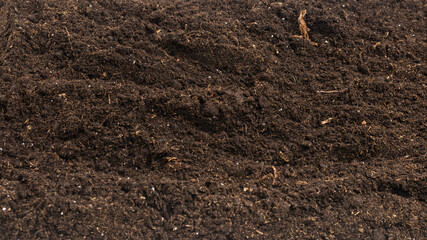Soil for plant isolated on white background.