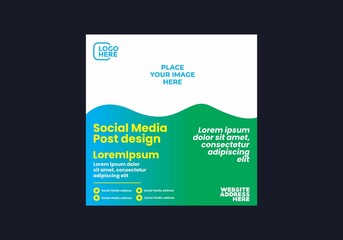 Colorful social media post design