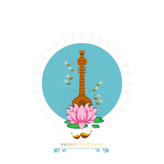 Happy Vasant Panchami Background.vector illustration