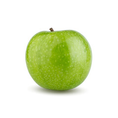 Fresh green apple isolated on white background.