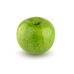Fresh green apple isolated on alpha background.