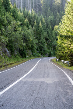 Transfagarasan Road - mountain road in Romanian Carpathian at summer