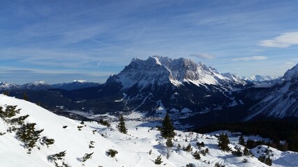 zugspitz massif winter