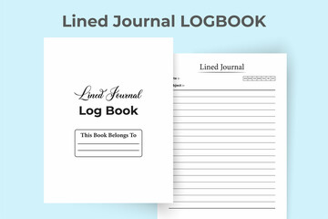 KDP interior lined journal log book. Lined journal work list journal template. KDP interior notebook. Lined journal template. KDP interior lined journal notebook. Work list planner template.