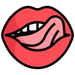 LIPS SEXY Filled Outline