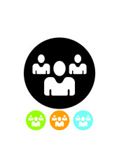 Obraz premium Group of people in an auditorium. Business team icon