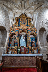 Fototapeta na wymiar Interior of San Martin Church at the Plaza Mayor, Main Square of Trujillo. Spain