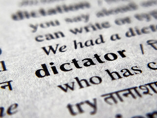 close up of the word