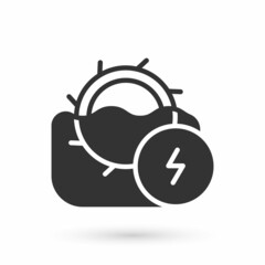 Grey Water mill icon isolated on white background. Water wheel energy. Hydro power turbine wheel. Vector