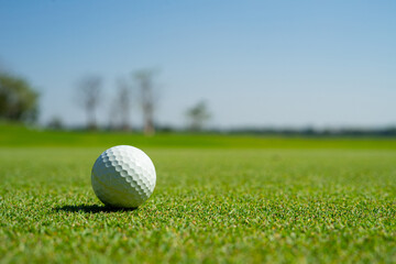 Golf sport played on the outdoor courts of the social elite.
