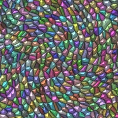 multi-coloured 3D illustration pattern and design from many tiny brightly coloured pyramid shapes