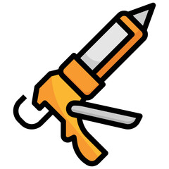 CAULKING GUN Filled Outline