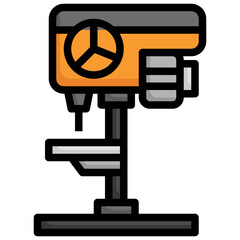 DRILLING MACHINE Filled Outline