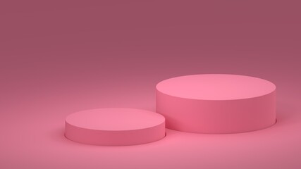 background wallpaper studio modern minimal pink pedestal romance 3d render