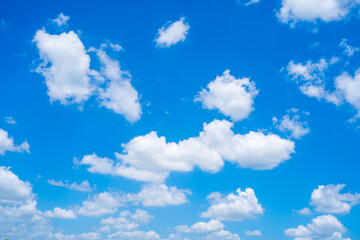 Obraz na płótnie Canvas Blue sky with white clouds. on a clear day