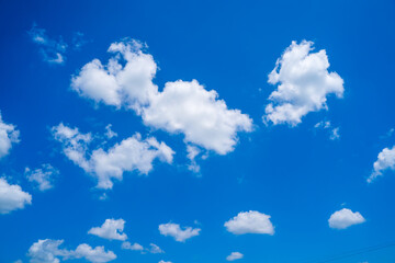 Blue sky with white clouds. on a clear day