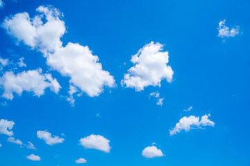 Blue sky with white clouds. on a clear day