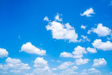 Blue sky with white clouds. on a clear day
