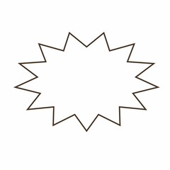 Simple line black and white comic  speech bubble