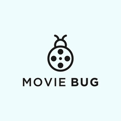 ladybug movie logo. insect logo