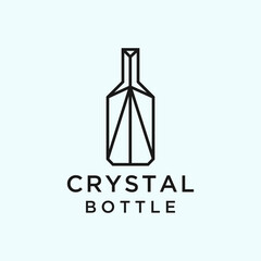 origami bottle logo. alcohol bottle logo