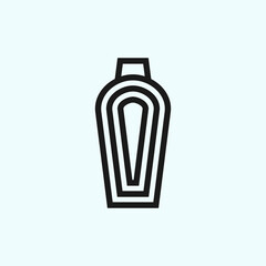 abstract bottle logo. drink logo