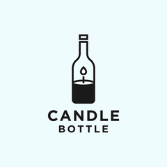 bottle candle logo. bottle logo