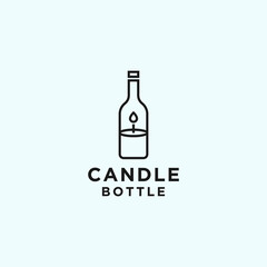 Fototapeta na wymiar bottle candle logo. bottle logo
