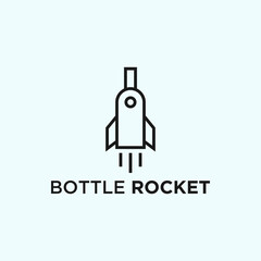 bottle rocket logo. rocket logo