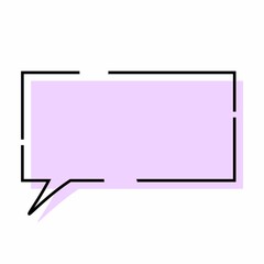 Colorful speech bubble of simple lines