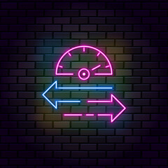 Speed neon icon Quick time icon. Fast deadline. Simple element time and timer speed neon style vector icon