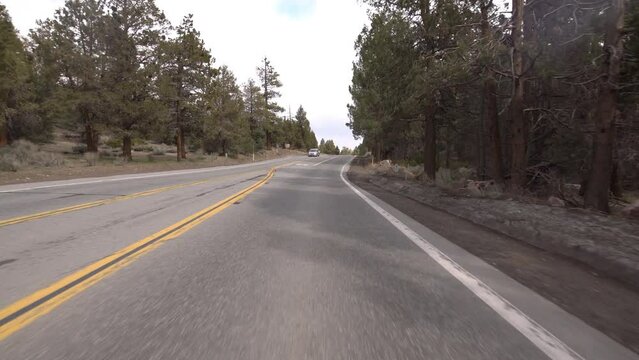 Big Bear Lake North Shore Dr Driving Plate 10 Discovery Center San Bernardino Mountains California USA